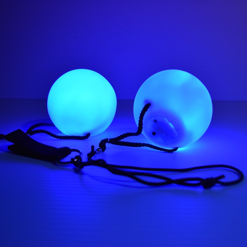 Beginners LED Poi balls Pair STURDIER 6 modes flow arts light rave 