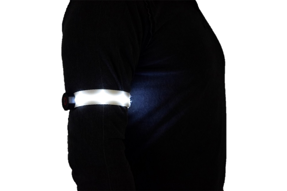 LED Light up White safety Armband | Eternity LED