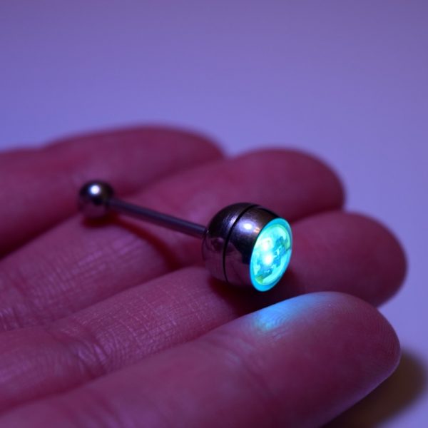 LED Light Up Tongue Piercing Tongue Ring Eternity LED