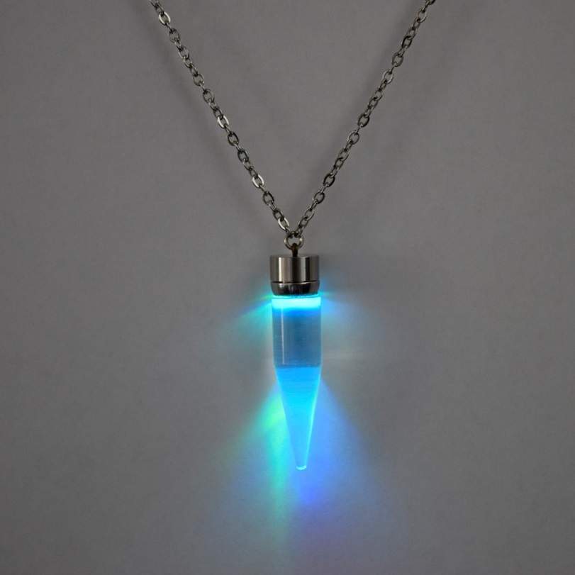 Light Up Glow Pendant Necklace Eternity Led 