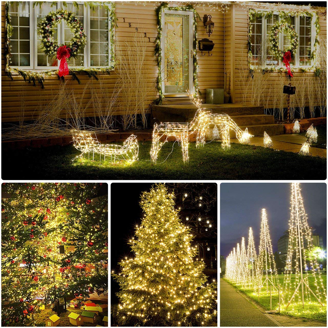 LED Outdoor Solar Powered String Light - LED Fairy Wire - Christmas
